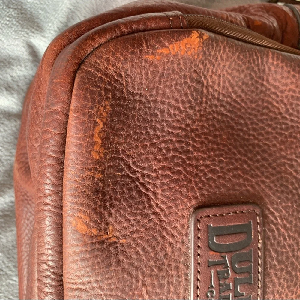 Vintage Duluth‎ Trading Lifetime Brown Leather Travel Messenger Crossbody Bag